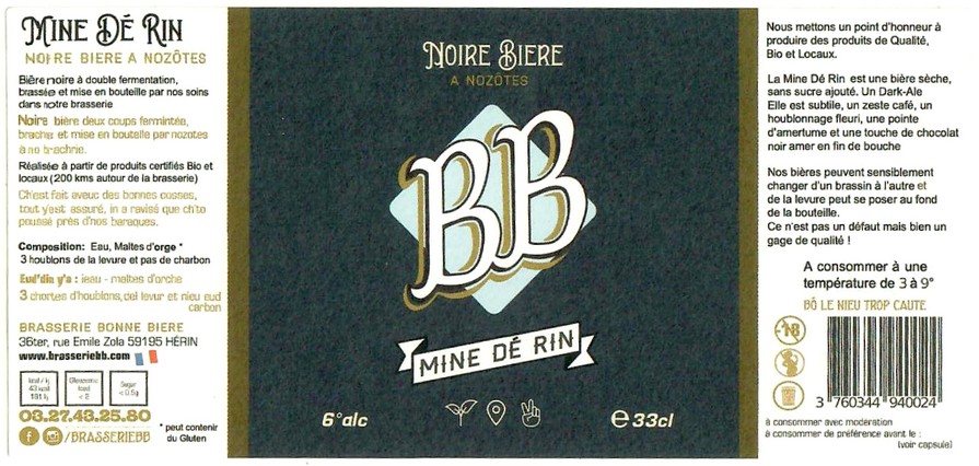 Etiquette BRASSERIE BONNE BIERE 03