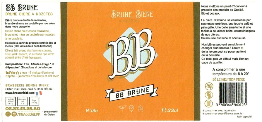 Etiquette BRASSERIE BONNE BIERE 06