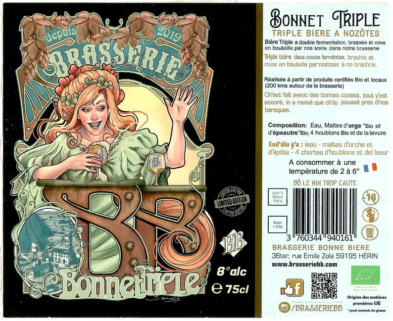 Etiquette BRASSERIE BONNE BIERE 08
