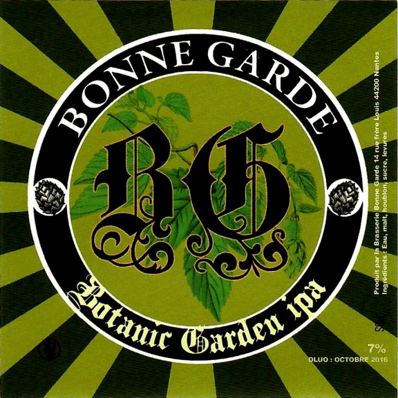 etiquette BRASSERIE BONNE GARDE 16