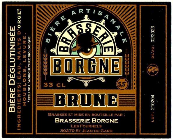Etiquette BRASSERIE BORGNE 11