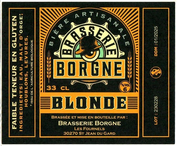 Etiquette BRASSERIE BORGNE 13