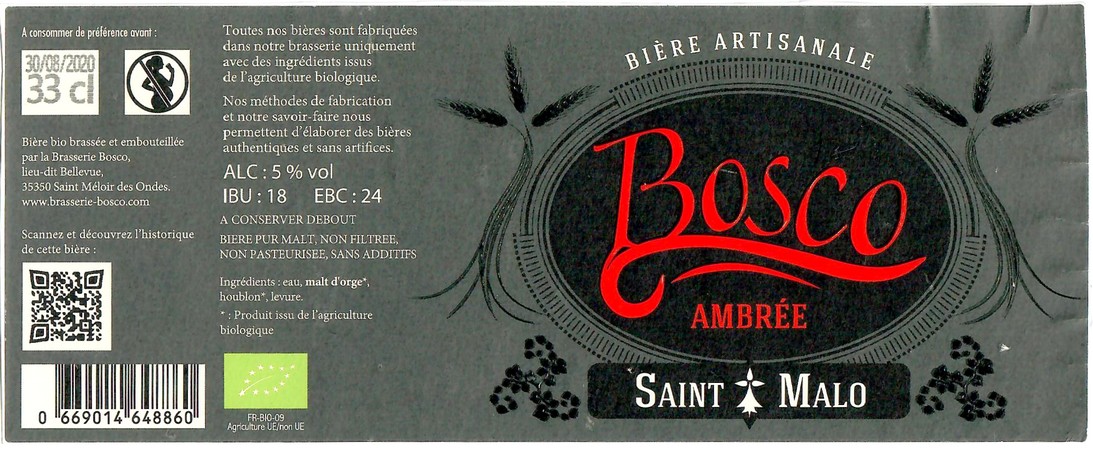 Etiquette BRASSERIE BOSCO 12