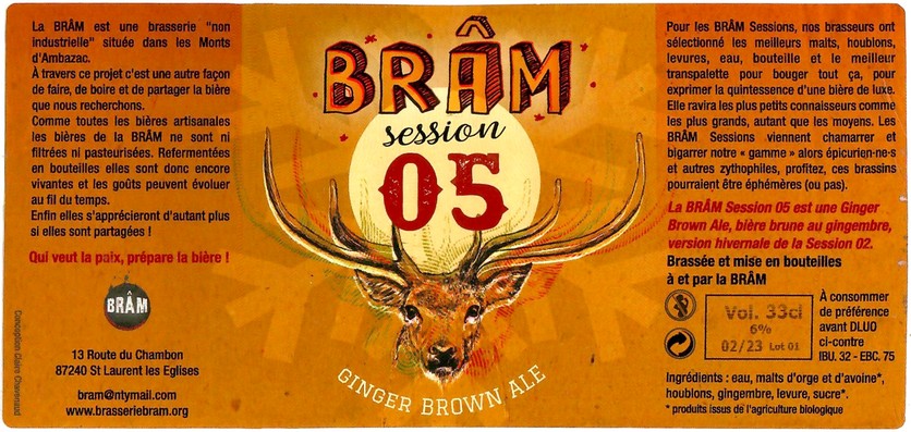 Etiquette BRASSERIE BRAM 16