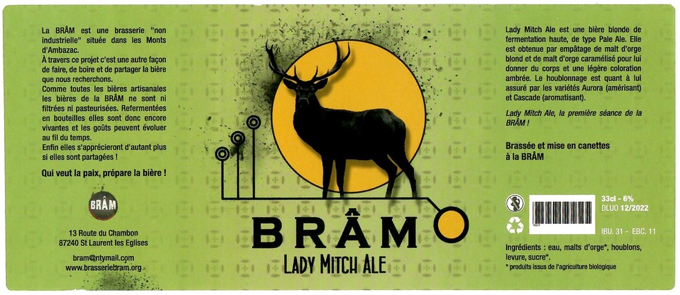 Etiquette BRASSERIE BRAM 19