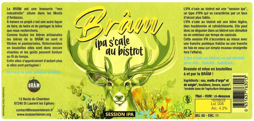 Etiquette BRASSERIE BRAM 23