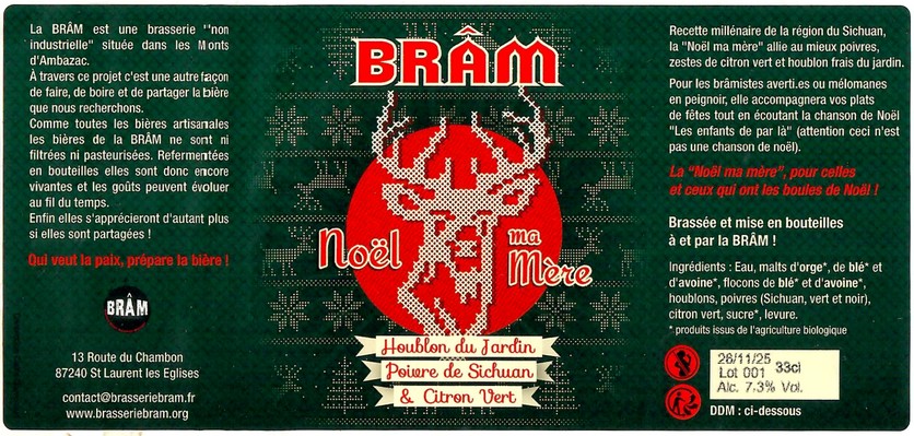 Etiquette BRASSERIE BRAM 27