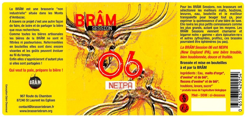 Etiquette BRASSERIE BRAM 30