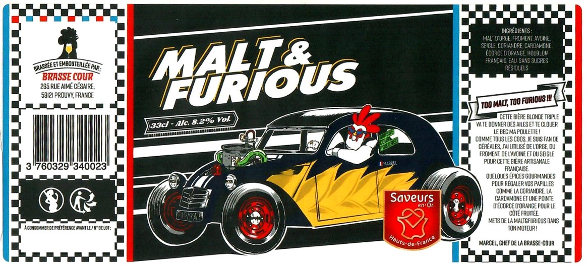 Etiquette BRASSERIE BRASSE COUR 04