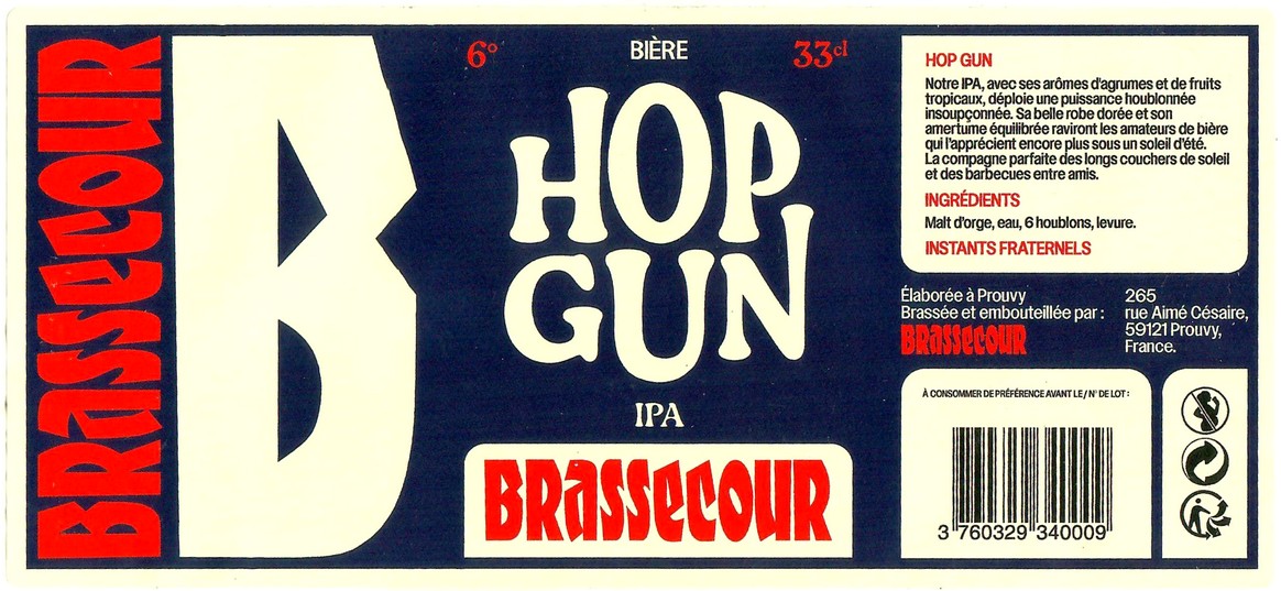 Etiquette BRASSERIE BRASSE COUR 08