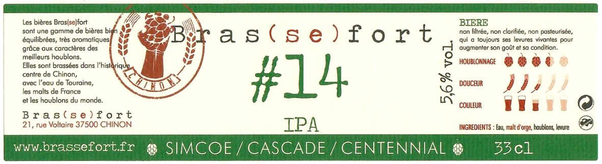 Etiquette BRASSERIE BRASSE FORT 06