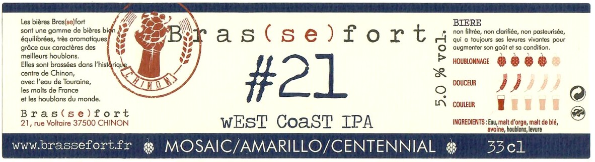 Etiquette BRASSERIE BRASSE FORT 08