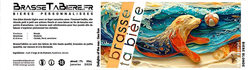 Etiquette BRASSERIE BRASSE TA BIERE 08