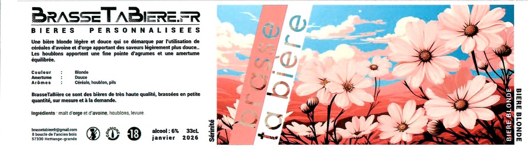 Etiquette BRASSERIE BRASSE TA BIERE 18