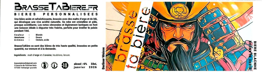 Etiquette BRASSERIE BRASSE TA BIERE 20