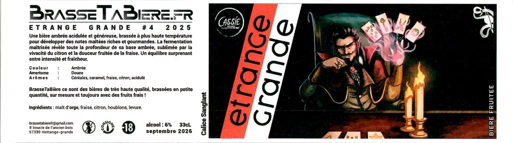 Etiquette BRASSERIE BRASSE TA BIERE 22