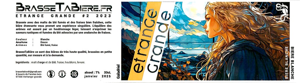 Etiquette BRASSERIE BRASSE TA BIERE 27