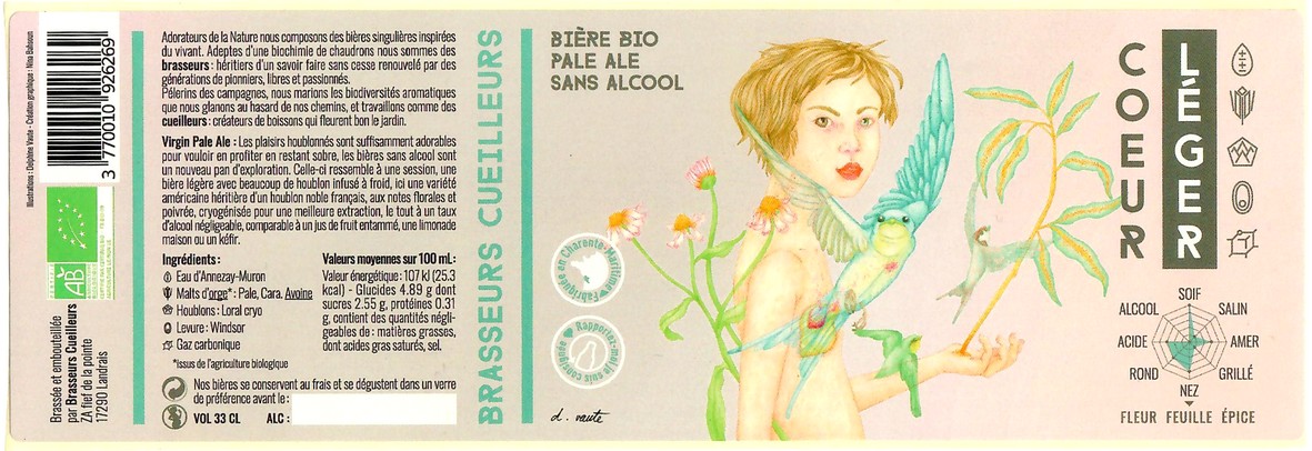 Etiquette BRASSERIE CUEILLEURS 17 09