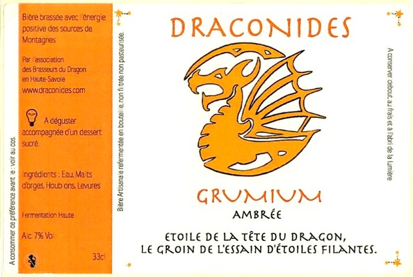 Etiquette BRASSERIE LES BRASSEURS DU DRAGON 06