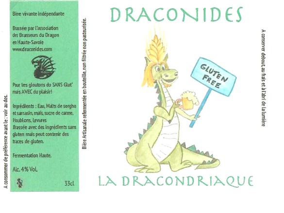 Etiquette BRASSERIE LES BRASSEURS DU DRAGON 18