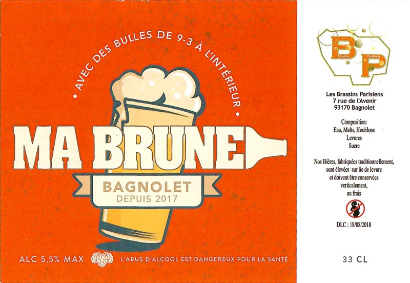 Etiquette BRASSERIE LES BRASSINS PARISIENS 17