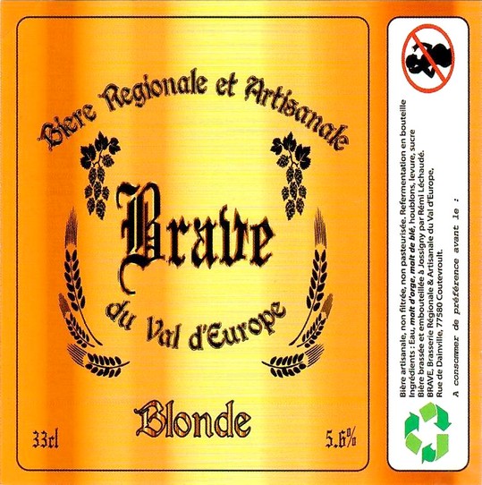 Etiquette BRASSERIE BRAVE 01