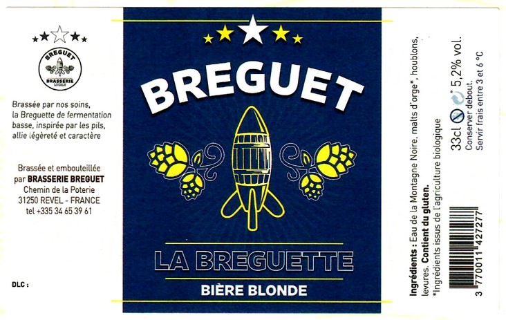 etiquette BRASSERIE BREGUET 01