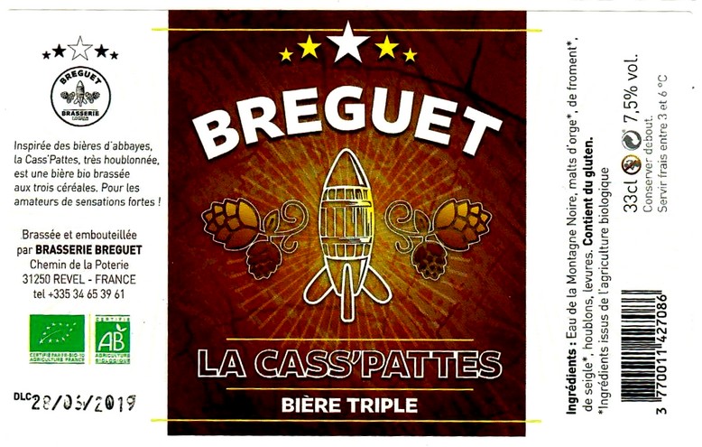 etiquette BRASSERIE BREGUET 06