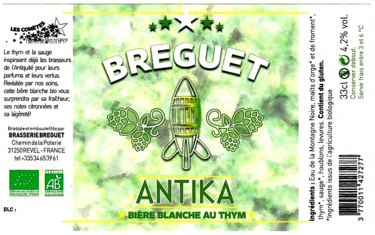 etiquette BRASSERIE BREGUET 11