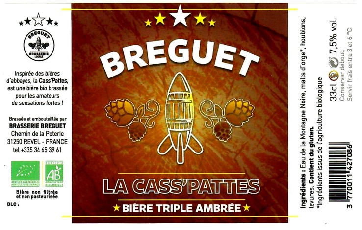 etiquette BRASSERIE BREGUET 15