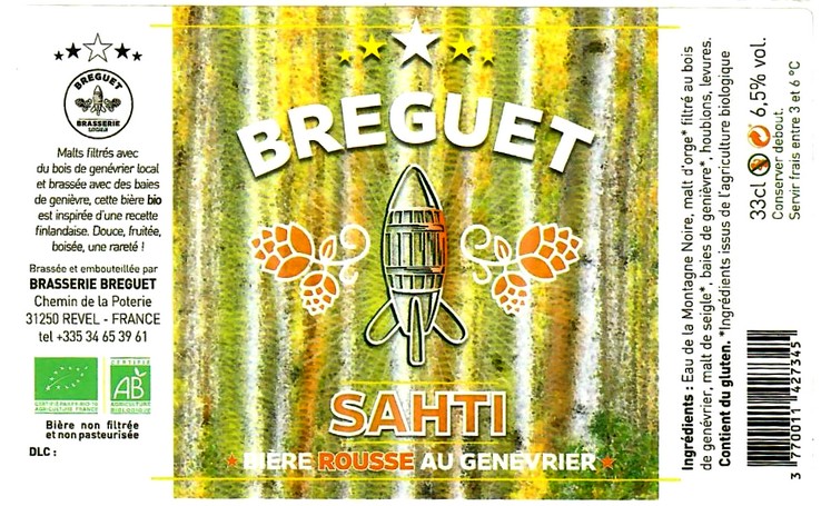 etiquette BRASSERIE BREGUET 17