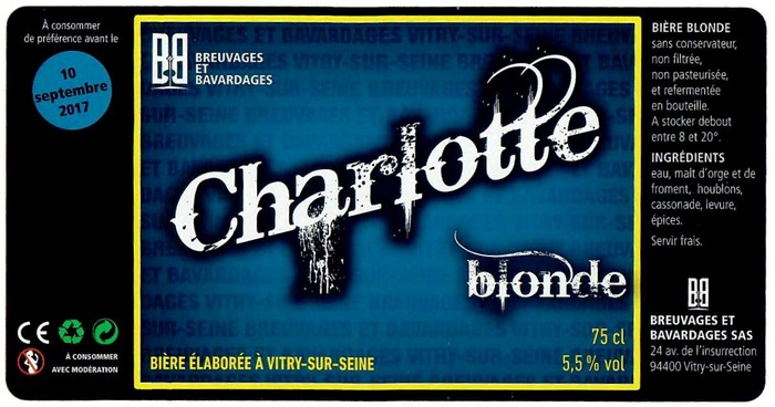 Etiquette BRASSERIE BREUVAGES ET BAVARDAGES 07