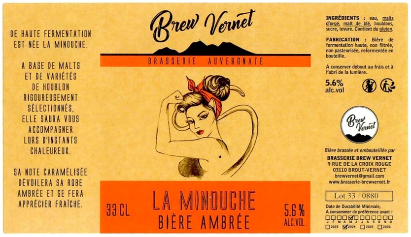 Etiquette BRASSERIE BREW VERNET 05