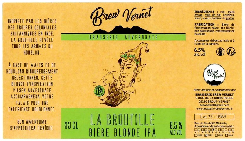 Etiquette BRASSERIE BREW VERNET 06