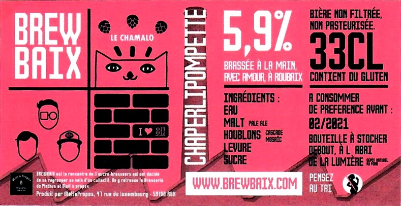 etiquette BRASSERIE BREWBAIX 14