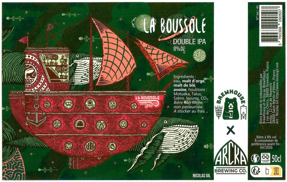 Etiquette BRASSERIE BREWHOUSE 03