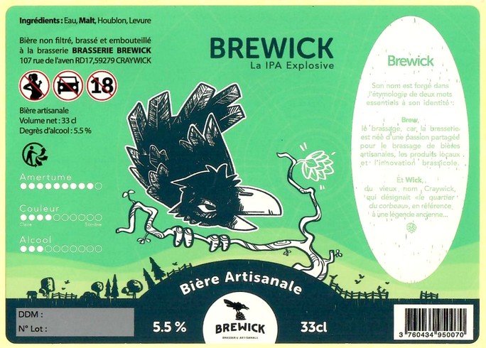 Etiquette BRASSERIE BREWICK 08