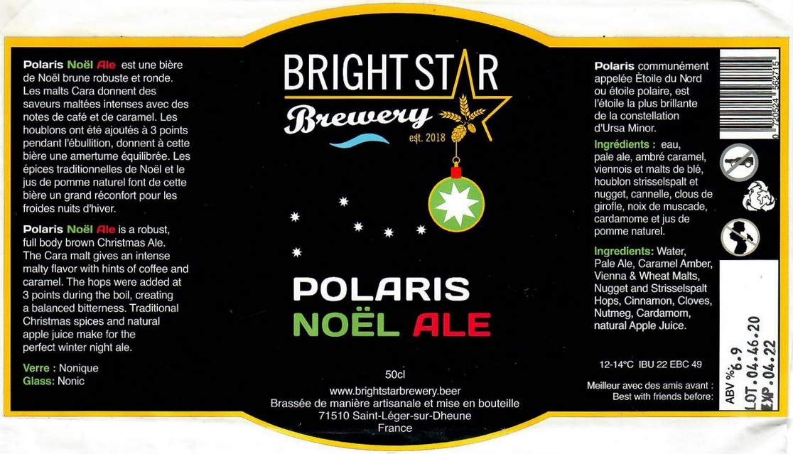 Etiquette BRASSERIE BRIGHT STAR BREWERY 02