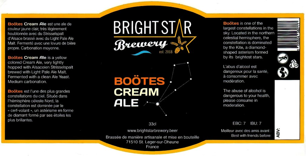 Etiquette BRASSERIE BRIGHT STAR BREWERY 10