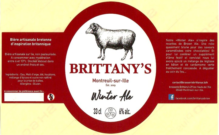 Etiquette BRASSERIE BRITANNY'S 05