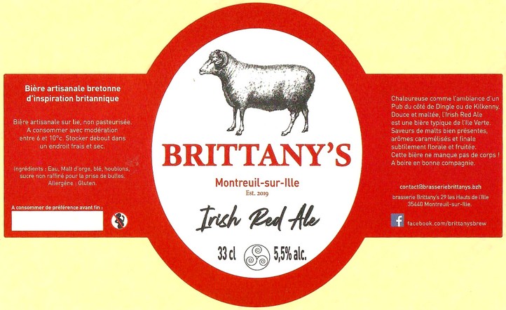 Etiquette BRASSERIE BRITANNY'S 06