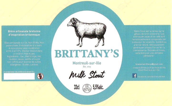 Etiquette BRASSERIE BRITANNY'S 07