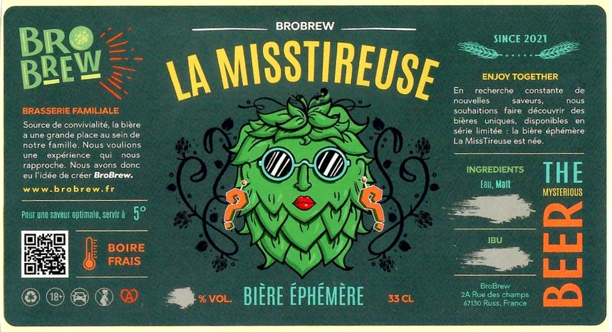 Etiquette BRASSERIE BROBREW 12