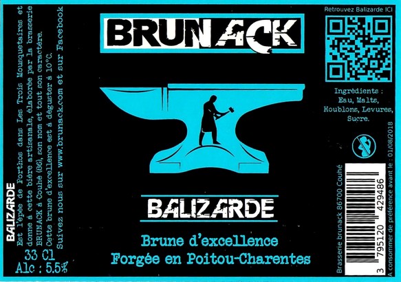 Etiquette BRASSERIE BRUNACK 86 05