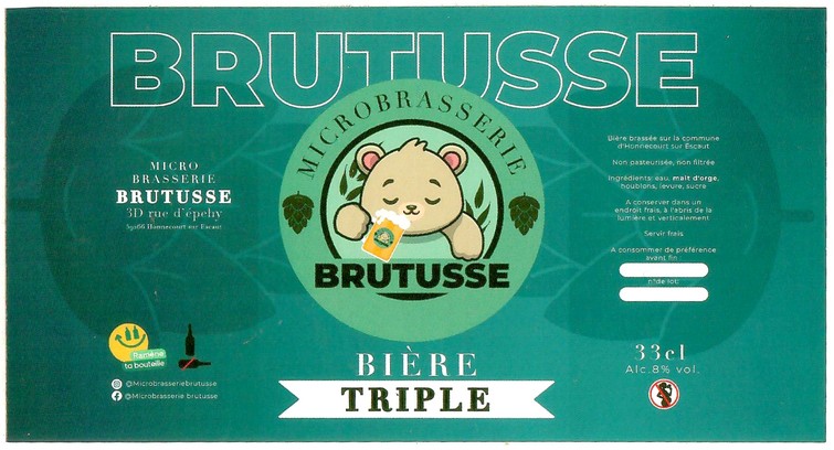 Etiquette BRASSERIE BRUTUSSE 01