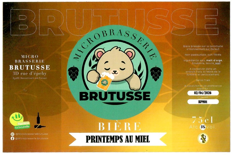 Etiquette BRASSERIE BRUTUSSE 09