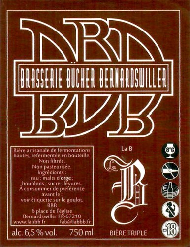 Etiquette BRASSERIE BUCHER BERNARDSWILLER 08