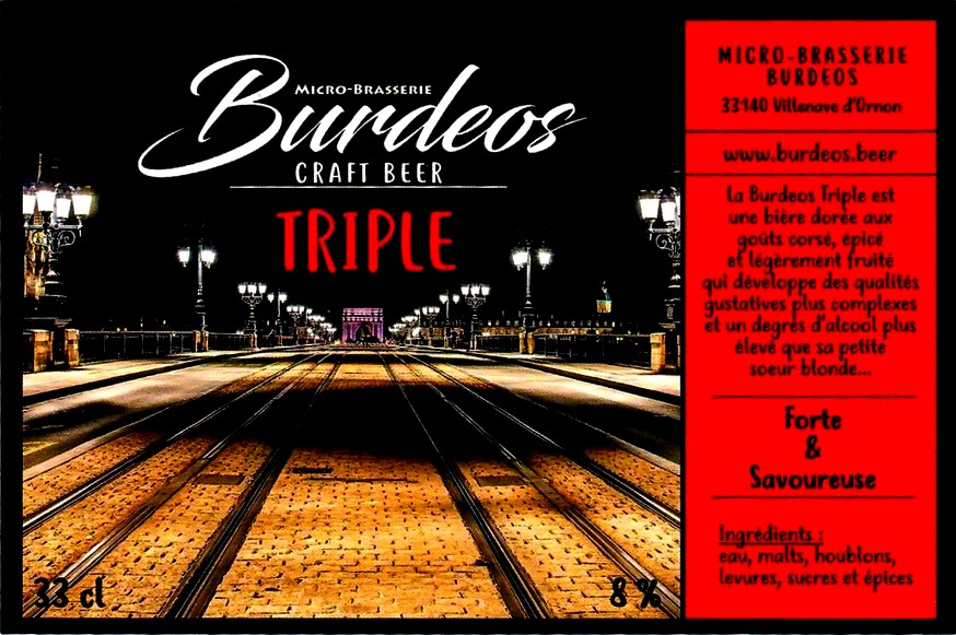 etiquette BRASSERIE BURDEOS 10