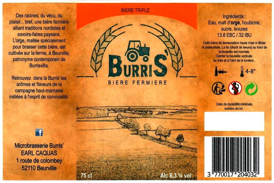 etiquette BRASSERIE BURRIS 02