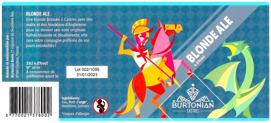 Etiquette BRASSERIE BURTONIAN BEERS 07